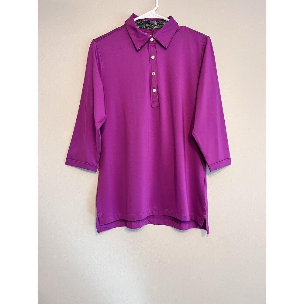 NWT Peter Millar Womens Purpke Popover Stretch Golf Pullover UPF 50+ Size Large